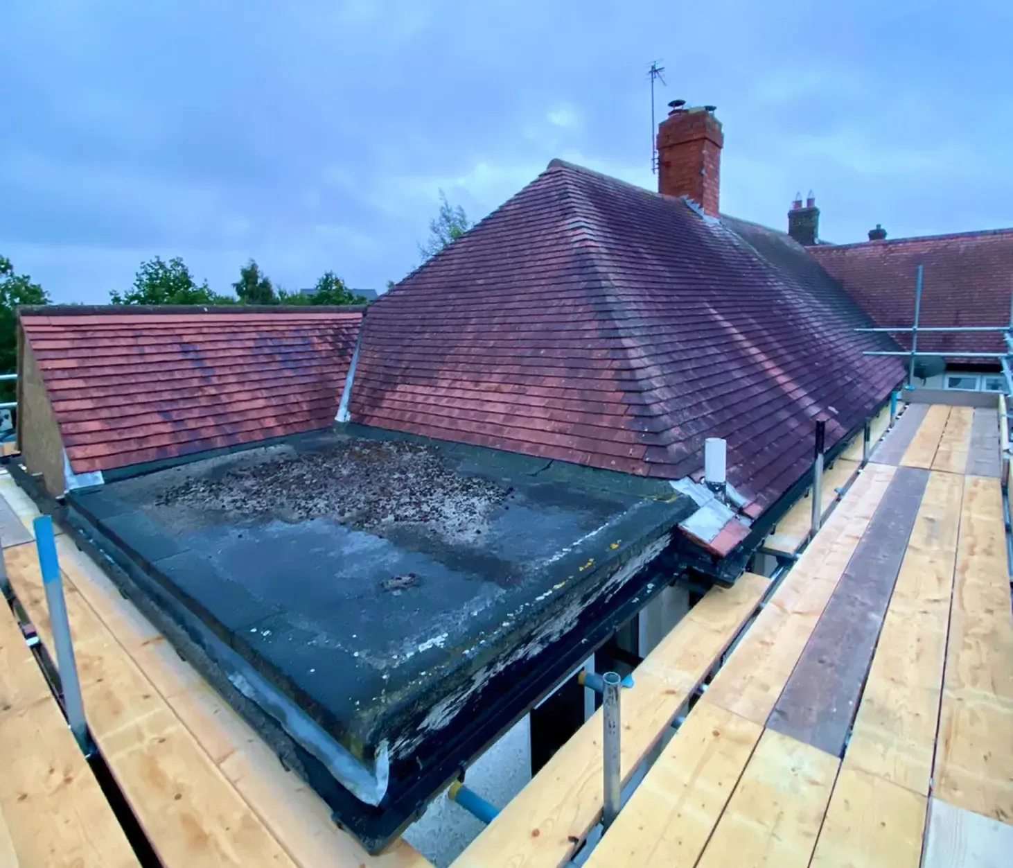Before hip-to-gable dormer loft conversion in Desborough